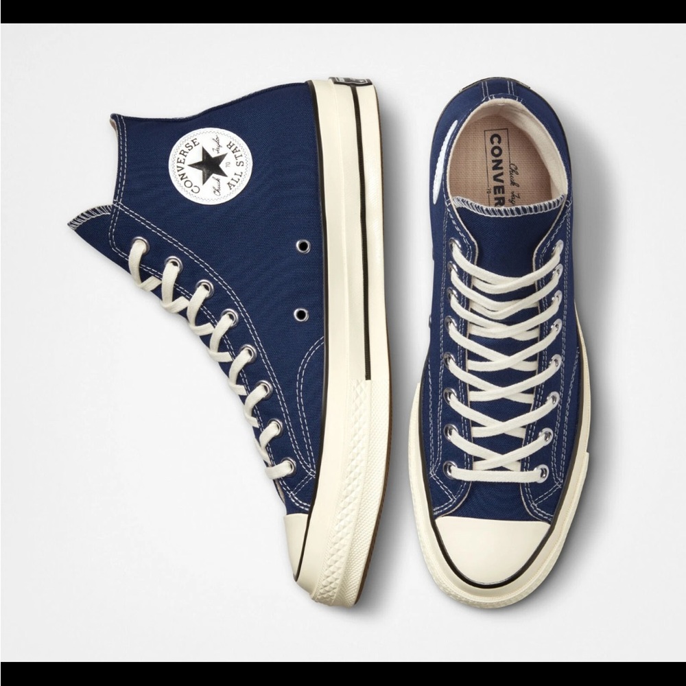 Chuck 70 Canvas High-Top Obidian Blue/Egret/Black Sneaker (Men’s Size 8.5)